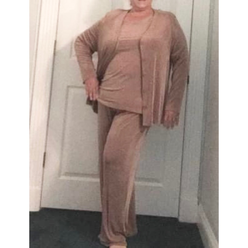 Taupe colored Sharon Anthony three-piece set Sz2X